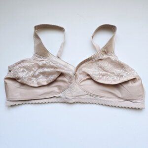Glamorise MagicLift Original Support 1000 Wireless Beige Full Coverage Bra 50C